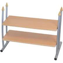 INOSIGN Schuhregal 2 offene Fächer 100 x 80 x 35 cm buchefarben lackiert / beige
