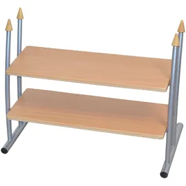 INOSIGN Schuhregal 2 offene Fächer 100 x 80 x 35 cm buchefarben lackiert / beige