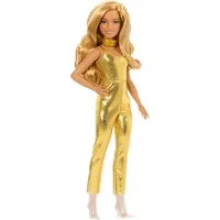 Mattel Barbie Fashionista Puppe, goldener Jumpsuit