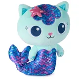 Spin Master Gabby's Dollhouse, 25 cm große Plüsch-Katze MerCat (deutsch: Meerkätzchen), Premium Plüschtier mit beweglichem Meerjungfrauenflosse,