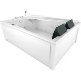 AcquaVapore Whirlpool Eckbadewanne 135 x 180 cm (W12HZ-TH-A-SC)