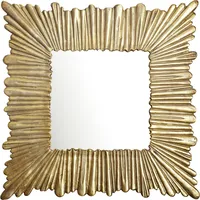 FineBuy Wandspiegel FineBuy Flurspiegel Quadratisch 75 cm Spiegel Gold