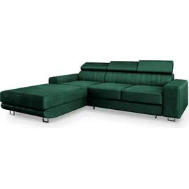 masseno Eckcouch Polyester 3-Sitzer Grün