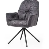 SalesFever Armlehnstuhl mit 360° Drehfunktion, schwarz 395684