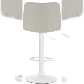 CLP 2er Set Barhocker Lex Stoff I Höhenverstellbare Thekenhocker Mit Stoffbezug I Drehbare Tresenstühle Mit Metallgestell