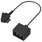 Hama Telefon (analog) Anschlusskabel [1x TAE-F-Stecker - 3x TAE-NFN-Buchse] Schwarz