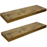 OEM Dunkelbraunes Regal, 2er-Set, für die Wohnzimmerwand, BEGRYF 60x20x3.8