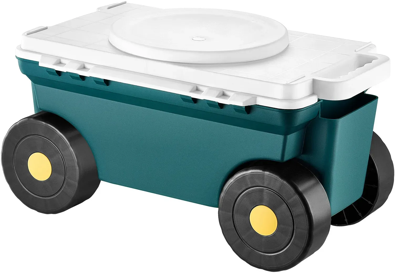 VEVOR Fahrbarer Gartensitz 520 x 310 x 280 mm, Sitzwagen, 2-in-1-Gartenwagen, Rollsitz, Tragkraft bis zu 123 kg, Gartenhelfer, Gartenhocker mit Stauraum zum Jäten & Pflanzen im Garten