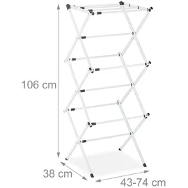 Relaxdays Turmwäscheständer 0 m weiß