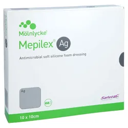 Mepilex Ag Schaumverband 10x10 cm steril 5 St
