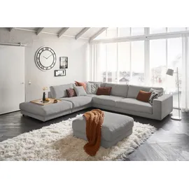 Candy Eckcouch Polyester 3-Sitzer Grau