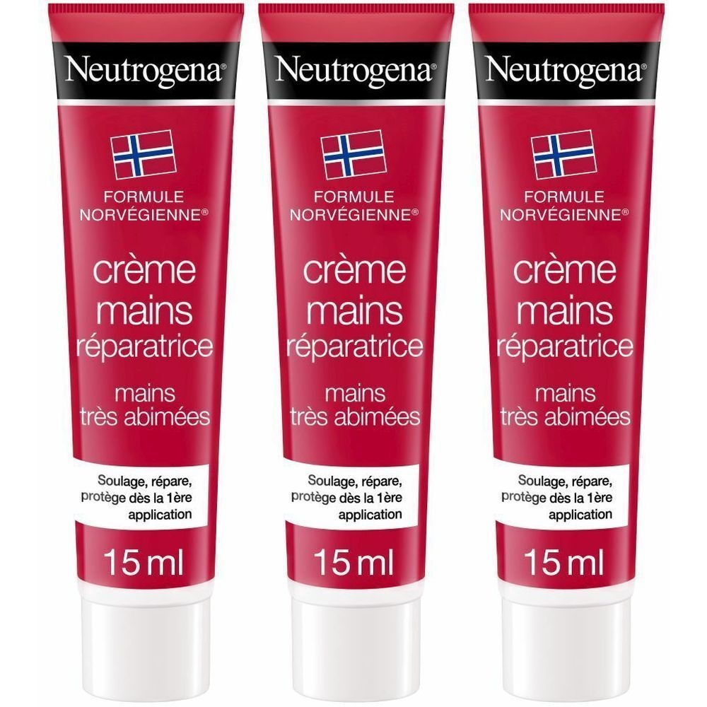 Neutrogena, Fromule Norvégienne, Crème Mains Réparatrice 15 ml 3x15 ml baume