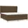 vidaXL Boxspringbett mit Matratze Dunkelbraun 180x200 cm Stoff