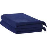 Beliani ATIU Handtuchset 2-tlg. marineblau
