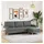 vidaXL 3-Sitzer-Sofa mit Hocker Dunkelgrau 210 cm Stoff