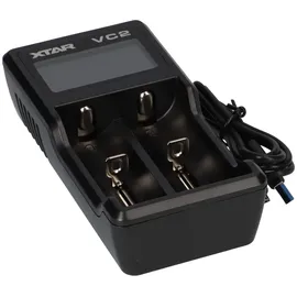 Set 4x Cr123a + Xtar Vc2 2-schacht Lithium Ladegerät