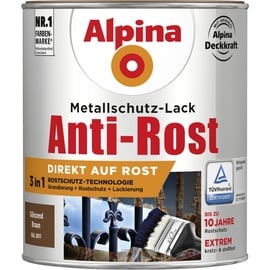 Alpina Anti-Rost Metallschutz-Lack 750 ml glänzend braun