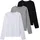 two soon 3er-Pack T-Shirt in Grey Melange | Gr.: 134/140