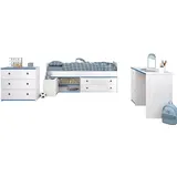 58 aufm Kessel KINDERZIMMER SET Parisot Smoozy 4-tlg. Holzdekor Kiefer Weiß/Blau