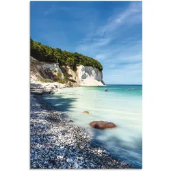 Wandbild ARTLAND "Kreidefelsen auf der Insel Rügen III", blau (farbe bild(er): blau), B:20cm H:30cm, Bilder, als Alubild, Outdoorbild, Leinwandbild, Poster in verschied. Größen