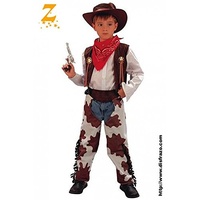 Fyasa 701549-T03 Cowboy-Kostüm für 10-12 Jahre, Mehrfarbig, Größe M