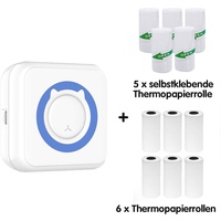 Mini Aufkleber Drucker Bluetooth Drahtloser Thermodrucker für Smartphone R1K8