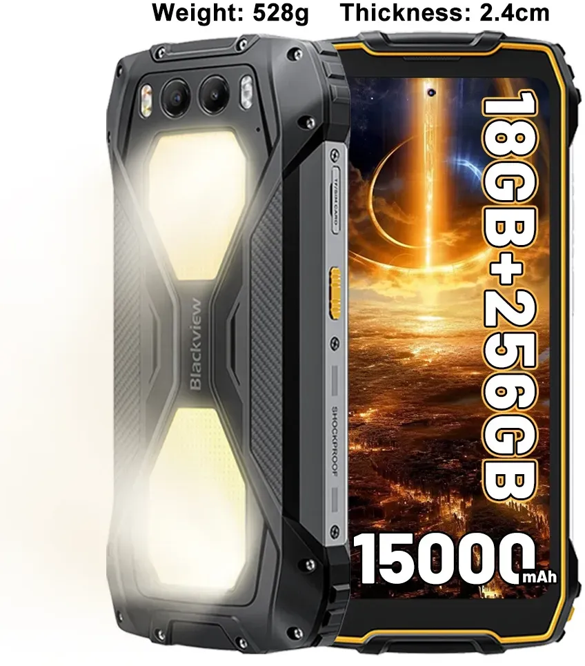BLACKVIEW BV7300 [Kein EU-Ladegerät] 18GB (6 + 12) 256GB 15000mAh 45W Schnellladung 6,67