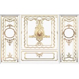 KOMAR Vliestapete Weiß, Gold, Vintage, 400x250 cm, x 250 cm