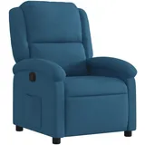vidaXL Relaxsessel 86,5 x 99,5 x 86,5 cm Blau Samt mit verstellbarer Rückenlehne