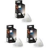 Philips Hue White Ambiance MR16 LED Lampe 3er Pack, dimmbare LED Lampen für das Hue Lichtsystem mit allen Weißtönen, smarte Lichtsteuerung über Sprache und App