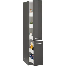 kochstation Apothekerschrank KS-Utah 30 x 60 x 200 cm Grau
