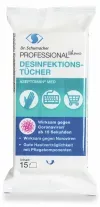 Dr. Schumacher PROFESSIONAL@home Desinfektionstücher, ASEPTOMAN® med Hygienische Händedesinfektion zur antimikrobiellen Reinigung, 1 Flowpack = 15 Tücher