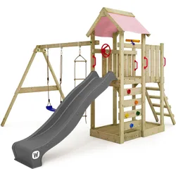 Spielturm MultiFlyer mit Schaukel & anthraziter Rutsche One Size