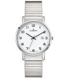 Dugena Herren Uhr 4460751 Moma Comfort Zugband - Silber/Weiß