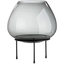 Gilde Windlicht Vitu Glas Schwarz