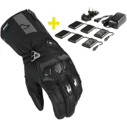 Macna Progress 2.0 RTX DL beheizbare wasserdichte Motorrad Handschuhe Kit, schwarz, Größe 2XL für Männer