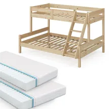 VitaliSpa Etagenbett Everest 140 x 200 cm Kiefer massiv natur beige