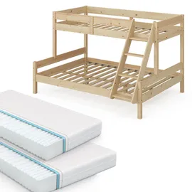 VitaliSpa Etagenbett Everest 140 x 200 cm Kiefer massiv natur beige