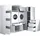 laundreezy Mehrzweckschrank-Set 253 x 200 x 68 cm Weiß
