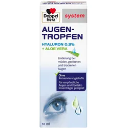 Doppelherz system AUGEN-TROPFEN HYALURON 0,3% + ALOE 10 ml Flüssigkeit