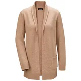 GOLDNER Strickjacke Kurzgröße Langarm Cardigan Beige 25