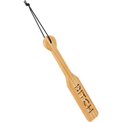 Holz-Paddle mit Aufdruck, 32 cm, beige