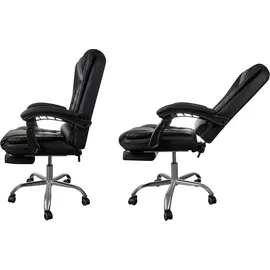 MT MALATEC Bürostuhl mit Fußstütze - schwarz 23286 - Schwarz