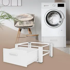 ML-Design Waschmaschinen Untergestell 63 x 54 cm Weiß