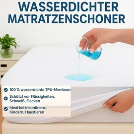 TULENA Matratzenschoner wasserdicht atmungsaktiv 120 x 200 cm Weiß