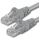 1aTTack 1aTTack.de 15m - grau - 1 Stück - CAT.6 CAT6 Ethernet-Lan-Netzwerk-Kabel 1000 Mbit/s Patchkabel