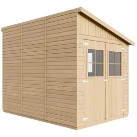 TIMBELA Anbau-Gartenhaus 2,97 x 2,00 m Beige