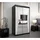 abiks möbel Schwebetürenschrank MONACO 120 x 200 x 62 cm Schwarz/Weiß