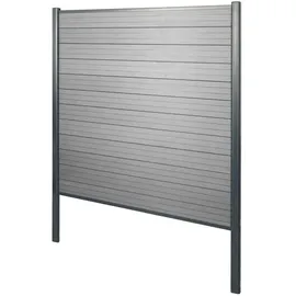 MCW WPC-Sichtschutz 190 x 0 cm Grau