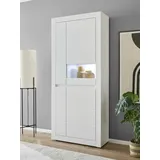INOSIGN Vitrine »Chester, Hochschrank mit Stauraum, Glasvitrine, Anrichte, Weiß matt B/H/T: ca. 85x198x35 cm breit